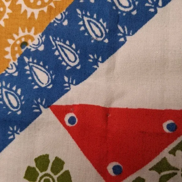 Vinitage Apron Adult Patchwork Floral Print Yellow Pockets Grannycore - Picture 13 of 14